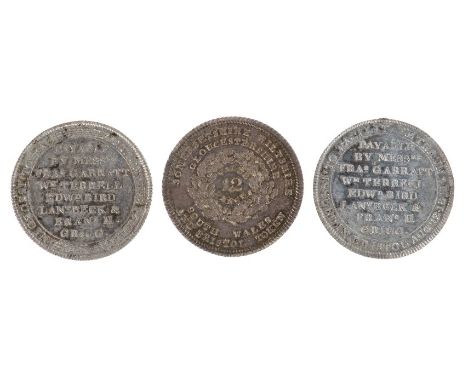 19th century silver Shilling tokens - Somersetshire, Bristol 1811 Commercial Bank token R / Payable By Messrs Fras Garratt Wm