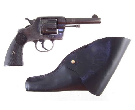 .41 Long Colt Army Special six shot revolver, 3.5" barrel, serial number 94780, inspectors mark 457, with leather US stamped 