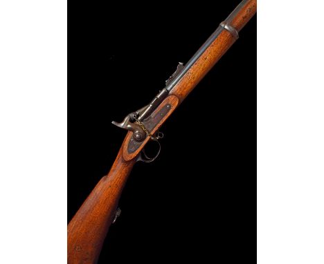 Enfield .577 two band Snider rifle, serial number 6120, 30" five groove rifled barrel stamped 'Steel', fitted with ladder sig