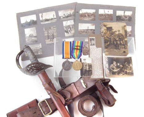 Lieutenant Reginald Whittles Medals, Sword and related items, to include 1895 pattern infantry officer's sword and scabbard, 