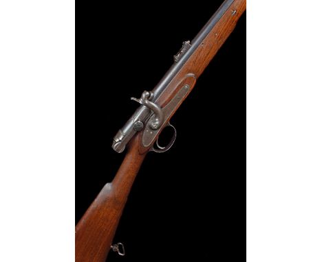 Calisher and Terry .30 bore capping breach loading carbine, 21" round barrel engraved 'Terry's Patent 30 bore' fitted with la