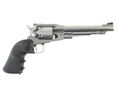 Ruger Old Army .45 muzzle loading revolver serial number 145-87573, in stainless steel fitted with Hogue grip, with original 