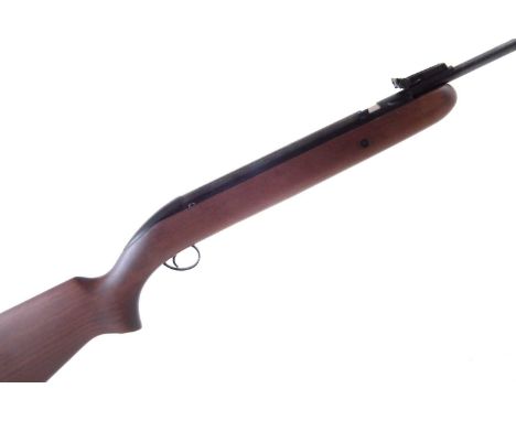 BSA Airsporter .22 air rifle, serial number WR01762, with 13" barrel and screw on extension. No licence required to buy this 