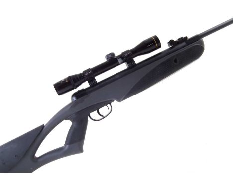 Remington Genesis .22 air rifle, with black synthetic stock, Nikko Stirling 4 x 32 scope and gun slip, serial number N06DJ012
