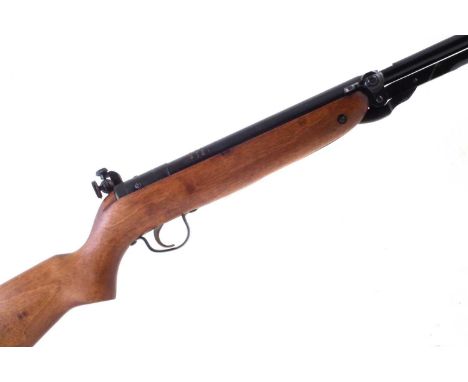 Webley Mk3 .177 air rifle, serial number 36675, 18" barrel, fitted with Parker Hale PH16M adjustable rear sight, the butt wit