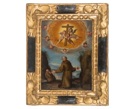 Flemish School.&nbsp;16th - 17th century"Vision of Saint Francis of Assisi on Mount Alvernia, before receiving the stigmata."
