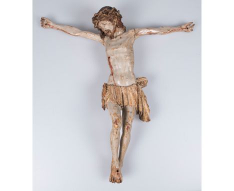 German School. Circa 1510."Living Christ"Carved, polychromed, and gilded wooden sculpture.52 x 53 cm.&nbsp;A wonderful and ex