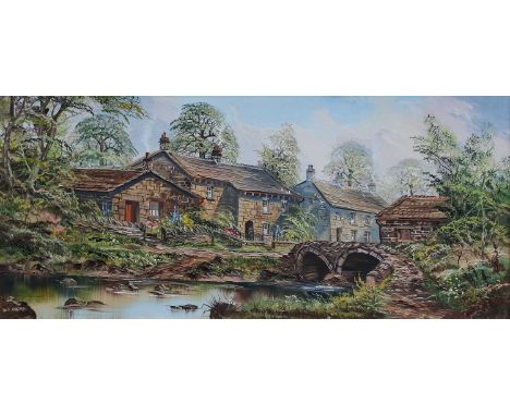 Ronald Norman Folland Cattace Homes, signed, oil on canvas together with R. Soinby? Courtyard Scene, signed, oil on canvas an