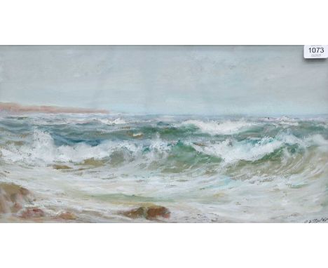 John Falconer Slater (1857-1937)Seascape studySigned, gouache, 28.5cm by 51.5cm respectively