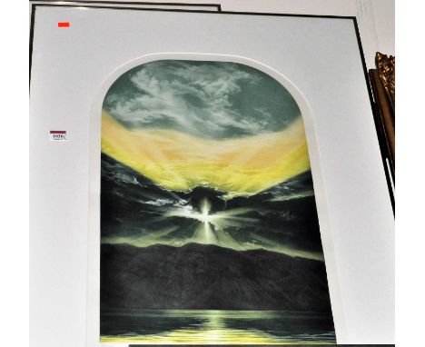 Susan E Jameson - Sunset over Westwater, limited edition lithograph signed, titled and numbered 82/125, 59x36cm, and one othe