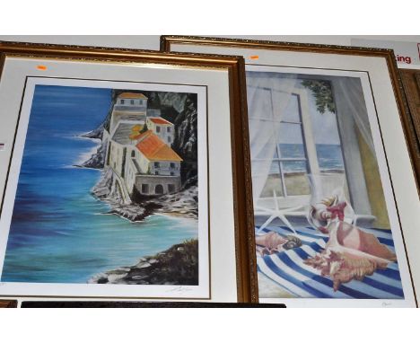 Randal Leigh - View from the Villa, lithograph on paper, artists proof signed in pencil to the margin, 60x45cm, and one other