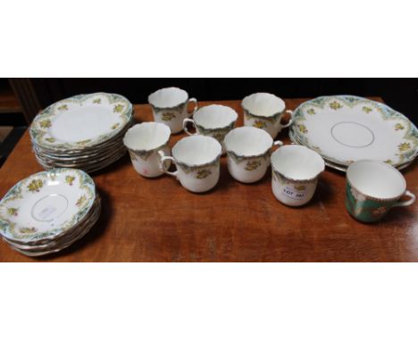 A part floral design tea service