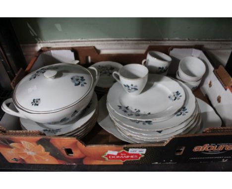 A Bohemian ceramic part Tea and Dinner service, white floral design
