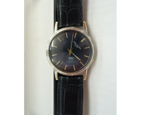 A Patek Philippe Calatrava back winding, 18ct white gold gentleman's watch