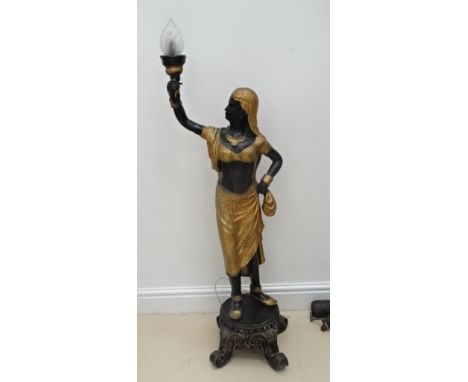 A blackamoor lamp figure
