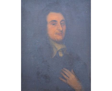 English school - Portrait of a noble gentleman, oil on canvas, 65 x 50 cm Condition Report Poor condition, dull surface, need