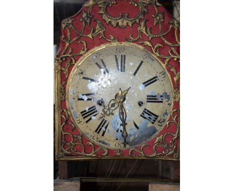 A 19th century Continental probably Gustavian longcase clock with associated 8-day twin fusee movement by Payne & Co., 63 New