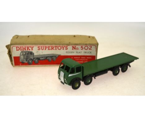 A Dinky Supertoys No.502 Foden Flat Truck in original box