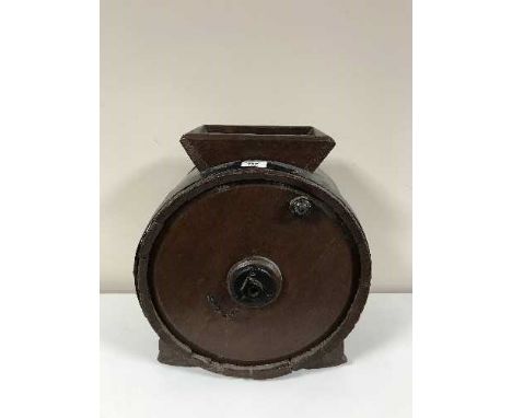 A vintage wooden churn 
