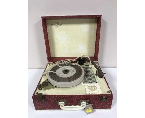 A mid 20th century Portogram table top record player 