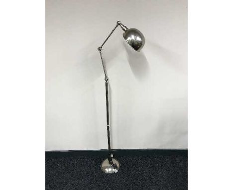 A chrome angle poise floor lamp 