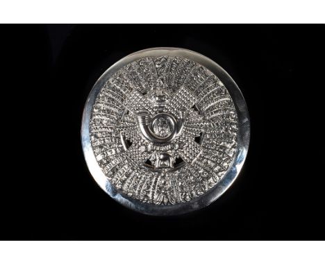 Highland Light Infantry, a post 1902 Highland Light Infantry two piece Plaid Brooch, with regiment badge to the centre, surro
