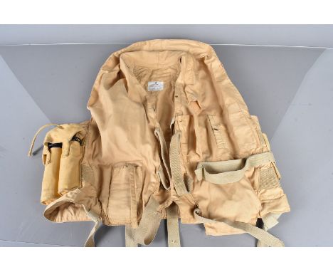An Air Ministry Mae West yellow Life Jacket, with label, Contract No. 9355, Type L/S Yellow, medium, complete with light and 