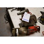 LOT OF 2 SAWS, (1) CIRCULAR SAW, BLACK AND DECKER, 7 1/4" BLADE, (1) RECIPROCATING SAW, BLACK AND