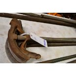 LOT OF 3 MANUAL PIPE BENDERS, RIDGID, 1" EMT, 3/4 RIDGID