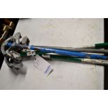 LOT OF 4 MANUAL PIPE BENDERS, IDEAL AND GREENLEE, 3/4" THINWALL - 1/2" RIDGID, 3/4" EMT - 1/2"