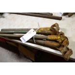 LOT OF MANUAL PIPE BENDERS, RIDGID, 3/4"- 1" AND 1 1/4", 1/2" - 3/4"