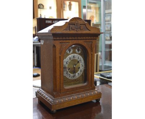 Striking mantel clock 19th Century, retailed by Cooper of Worcester, and with chiming mechanism, 47cm high
