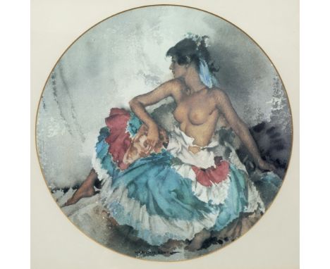 After William Russell Flint limited edition coloured print, 47/850, 39cm x 52cm and two other prints after Russell Flint