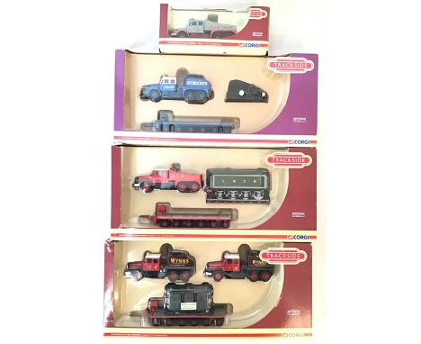 Corgi Trackside Vehicles, four , Scammell Contractors , three with loads, all boxed.