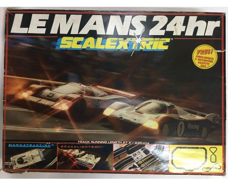 Scalextric: A boxed Le Mans 24hr Set, C.742, including Jaguar and Porsche cars.