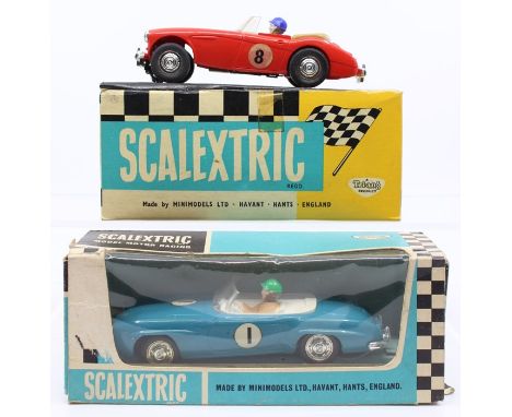 Scalextric: A boxed Austin Healey 3000, C/74, together with a boxed Mercedes 190SL, C/75, both within original boxes. (2)