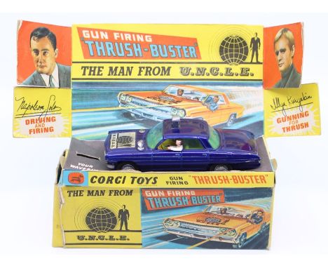 Corgi: A boxed Corgi Toys, The Man From U.N.C.L.E. Gun Firing "Thrush-Buster", 497, vehicle showing slight playwear, box heav