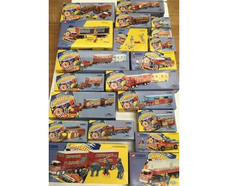 Corgi Chipperfields Circus collection, complete set plus duplicates as shownall excellent, boxes slight shelf wear..