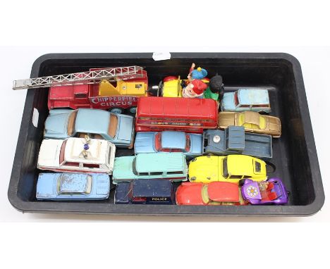 Diecast: A collection of assorted diecast, playworn, unboxed vehicles to include: Corgi Noddy Car with Noddy, Bigears and Gre