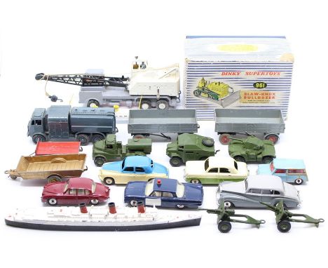 Dinky: A collection of unboxed, playworn, diecast vehicles, to comprise: Pressure Refueller, 642; Ford Zephyr, 162, Austin Se