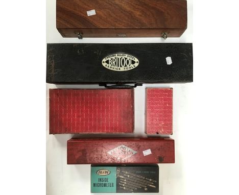 Vintage engineering tools: Mercer cylinder bore gauge, Bristol heavy duty socket set, Demon welding blowpipe, Moore &amp; Wri