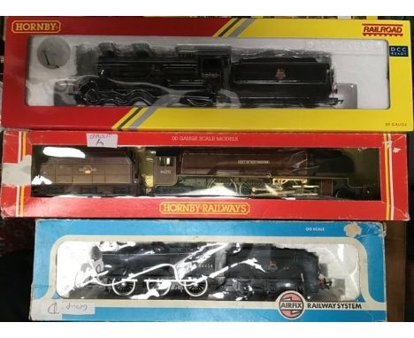 Hornby R.577 BR Coronation class City of Nottingham, with R.3495 BR Hunt / The Cotswold DCC ready and Airfix 4F Fowler BR. Al