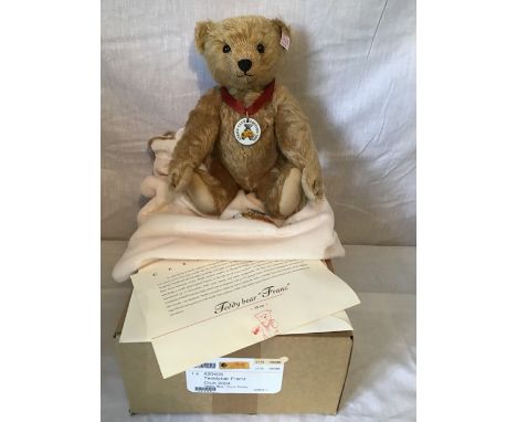 Steiff 2004 Club Bear limited edition, ‘Franz’. 32cm, porcelain pendant, certificate, boxed as new.