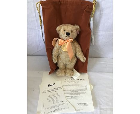 Steiff Bear by Danbury Mint, Royal Wedding if William &amp; Catherine, 2011. With certificate.&nbsp;