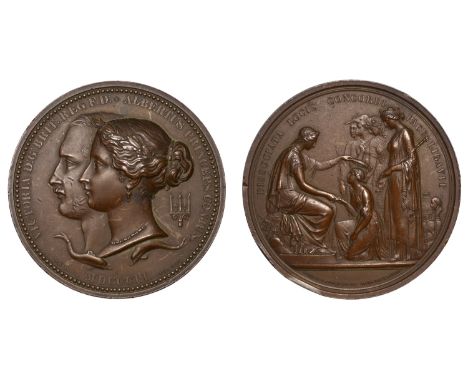 Great Exhibition, Hyde Park, 1851, Prize Medal, a copper award by W. & L.C. Wyon, conjoined heads of Victoria and Prince Albe