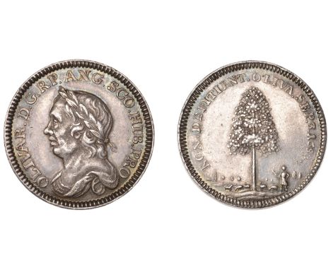 Death of Oliver Cromwell, 1658, a small struck silver medal, late 17th century (?), unsigned (of Dutch origin), after T. Simo