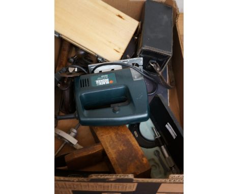 Box of hand tools &amp; electrical tools