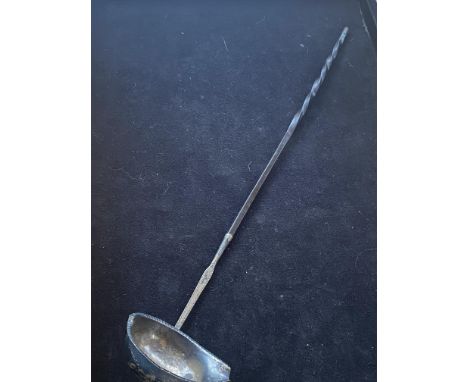 Georgian silver ladle with baleen handle