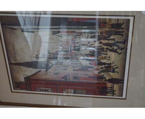 Lowry Print Limited Edition 278/850 with blind stamp. Good strong colours, framed and mounted. Print size 53cm x 40cm.