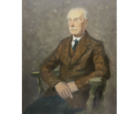 Hugh Segar "Sam" Scorer FRIBA FRSA (British 1923-2003): Portrait of a Professor or of the Sexton of St Botolph's Church Cambr